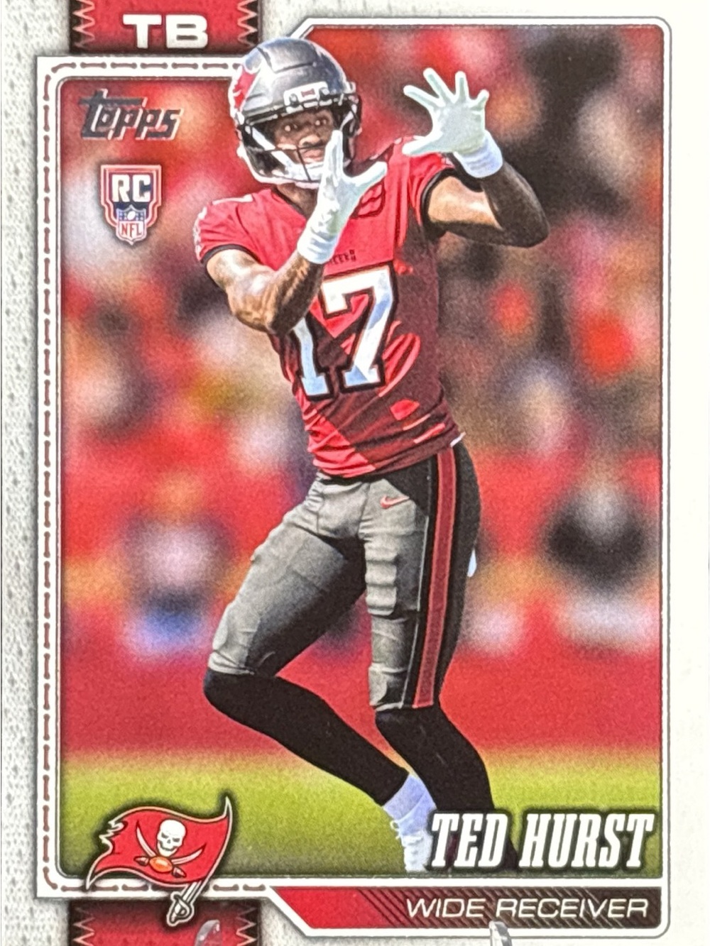 Topps Ted Hurst Buccaneers Rookie Football Trading Card